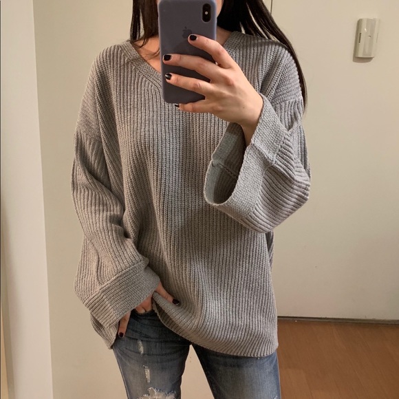Sweaters - V Neck Bell Sleeve Sweater